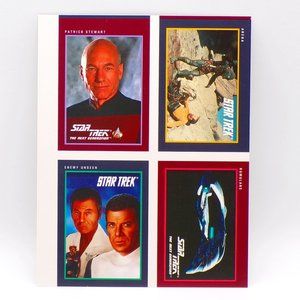1991 Impel Star Trek 4- Card Uncut Sheet